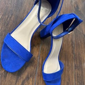 Blue Ankle Strap Heels
